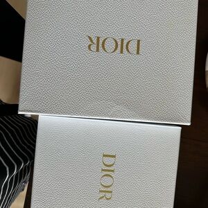 Dior Textured White Box with Gold Logo